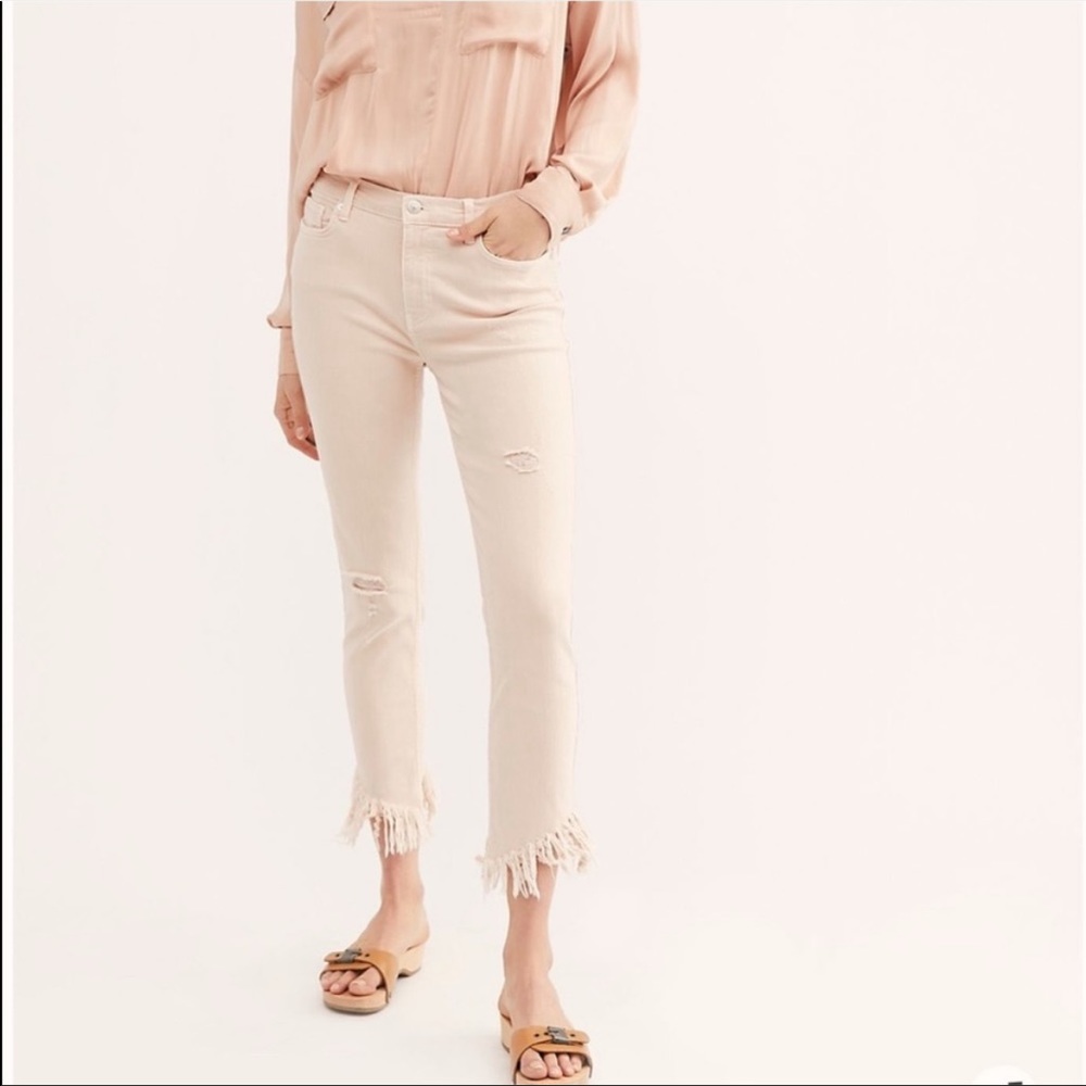 Free People Great Heights Frayed Skinny Jean